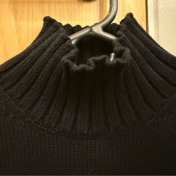 J.CREW COTTON BLACK TURTLENECK SWEATER - Picture 4 of 10